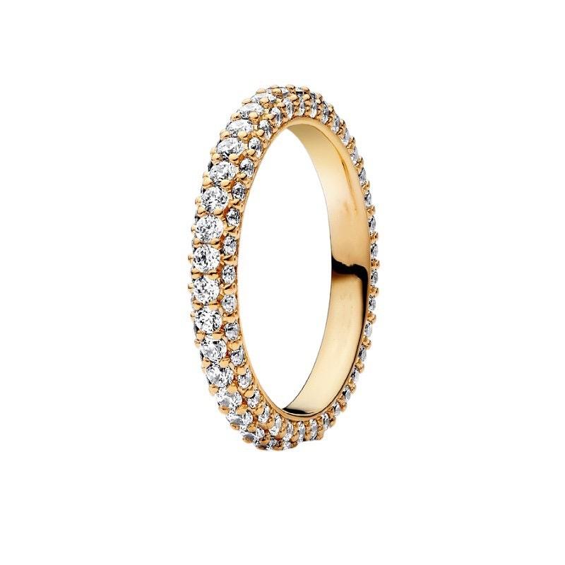 925 Sterling Silver Plated Ring Elevated Red Heart With Colorful Crystal Rings For Women Valentine's Birthday Gift DIY Jewelry