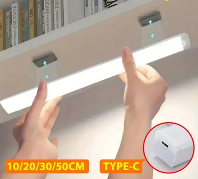 Motion Sensor LED Cabinet Light Type C Rechargeable Induction Night Light Wireless Portable Detector Lamp for Wardrobe Hallway