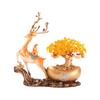 Decorative Deer Figurine Desktop Ornament Money Tree Desk Ornaments Home Decorations Elk Resin