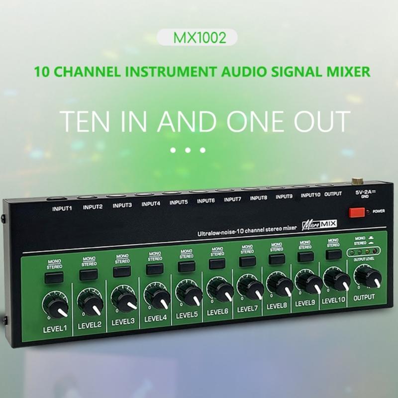High Clear10Input Sound Mixer for Clearly Sound Production in Various Sound Application for Superior Sound Quality