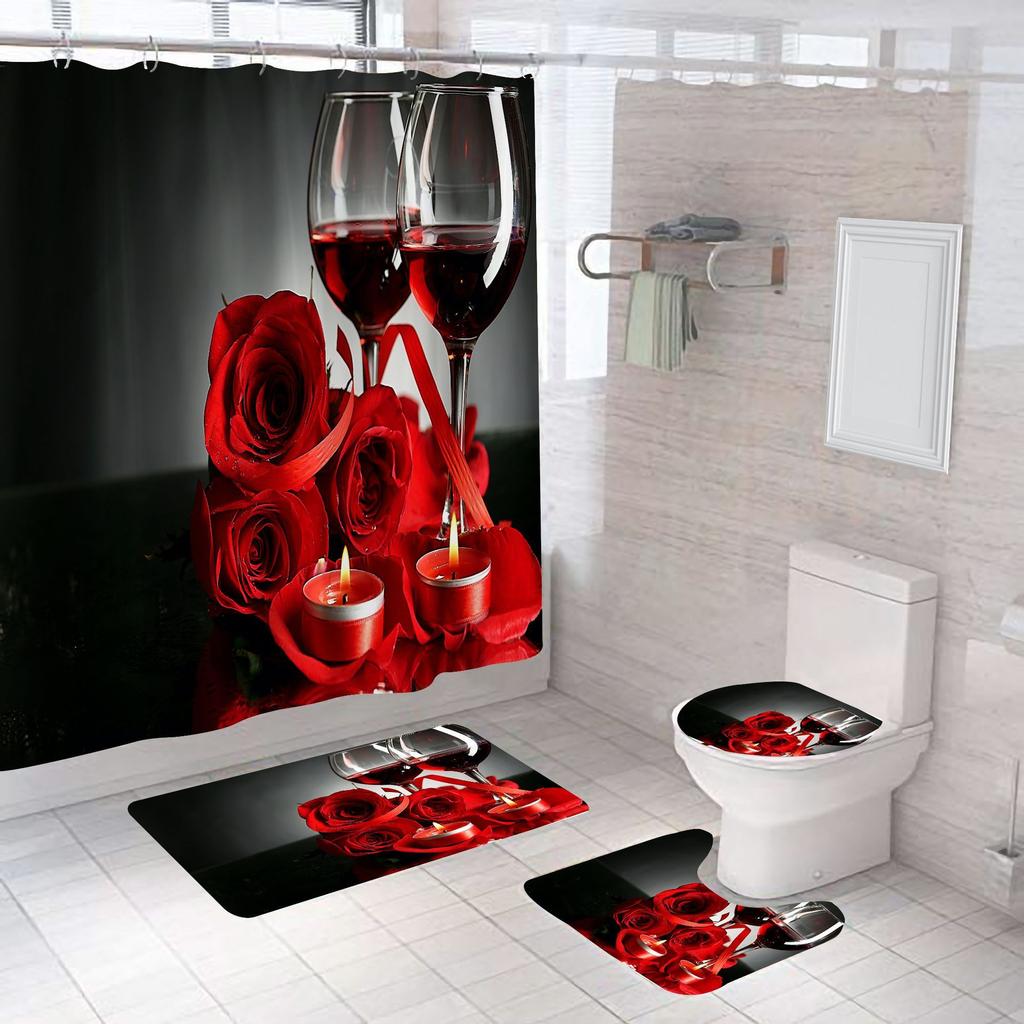 Bathroom Shower Shower Curtain Set No Punch Bathroom Window Curtain Door Curtain Partition Curtains