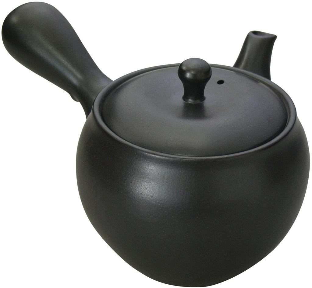 Banko Ware Elegant Teapot, Size 2.5 (Gift Boxed), Jet Black, 0977-4190