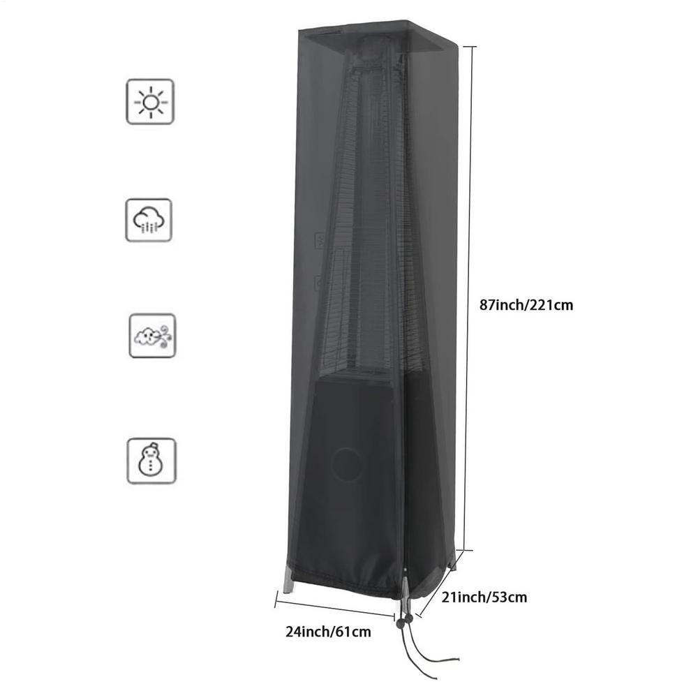 Outdoor Patio Heater Cover Waterproof UV-Resistant Shield Winter Anti-UV Windproof Heater Covers For Outdoor Garden Yard Pathway