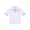 Women Half Zip Sailor Collar T shirT Of9503la whiTe