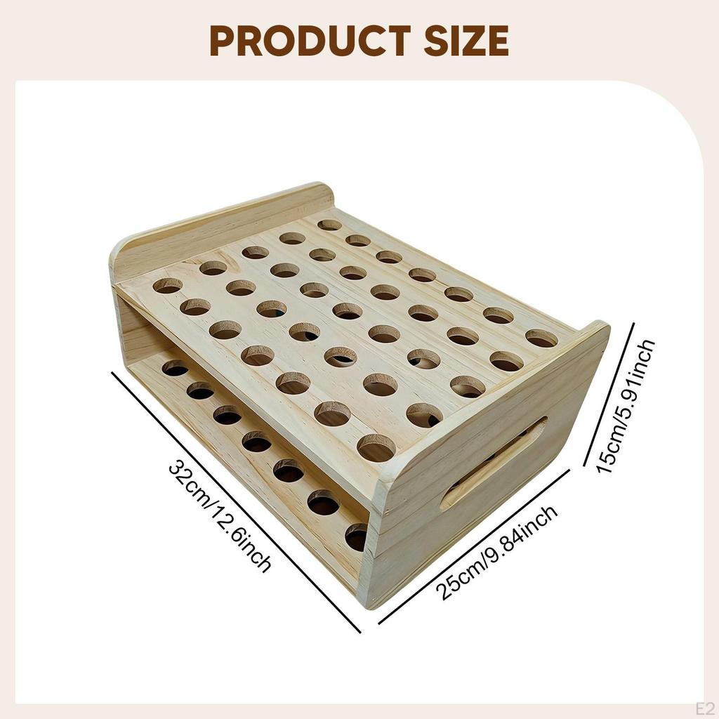 Wood Scissors Holder Hair Shear Shelf Versatile Makeup Brush Rack Eyebrow Pen Display Stand