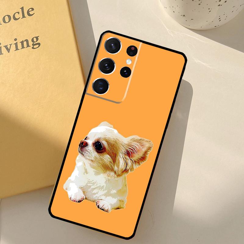 Chihuahua Dog Phone Case For Samsung Galaxy S24 Ultra S20 S21 S22 S23 S25 S9 S10 Plus S25 FE Cover Shell