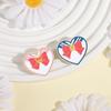 Anime Girl Heart Enamel Pins Custom Pink Blue Bow Brooches Lapel Badges Clothes Funny Jewelry Gift for Friends