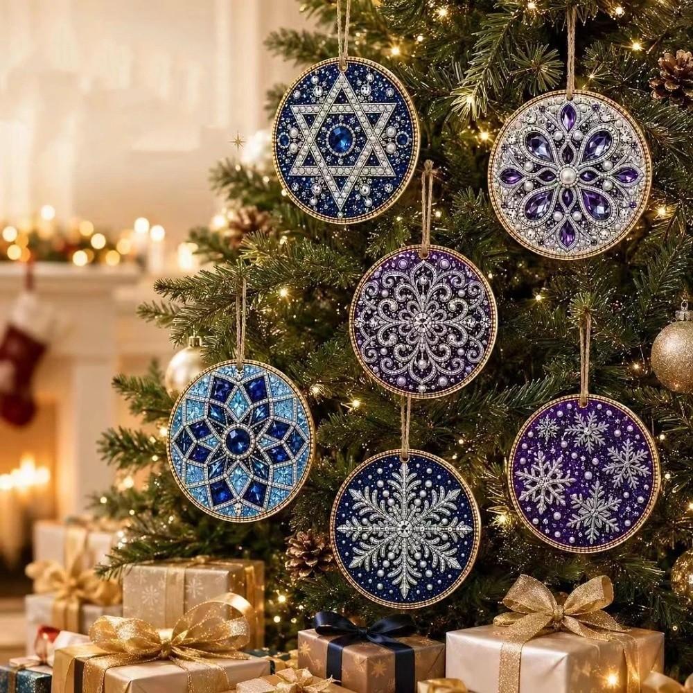 6Pcs Full Drill DIY Christmas Painting Kit Christmas Party Decor