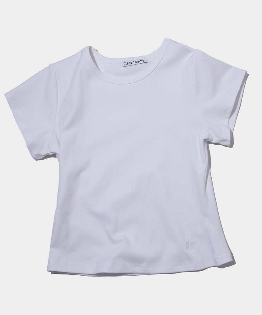 PLACE STUDIO Simple Basic Slim Fit Semi-Crop Cotton Short Sleeve Tee _10 Colors