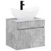 Bathroom Furniture Set Concrete Grey Engineered Wood