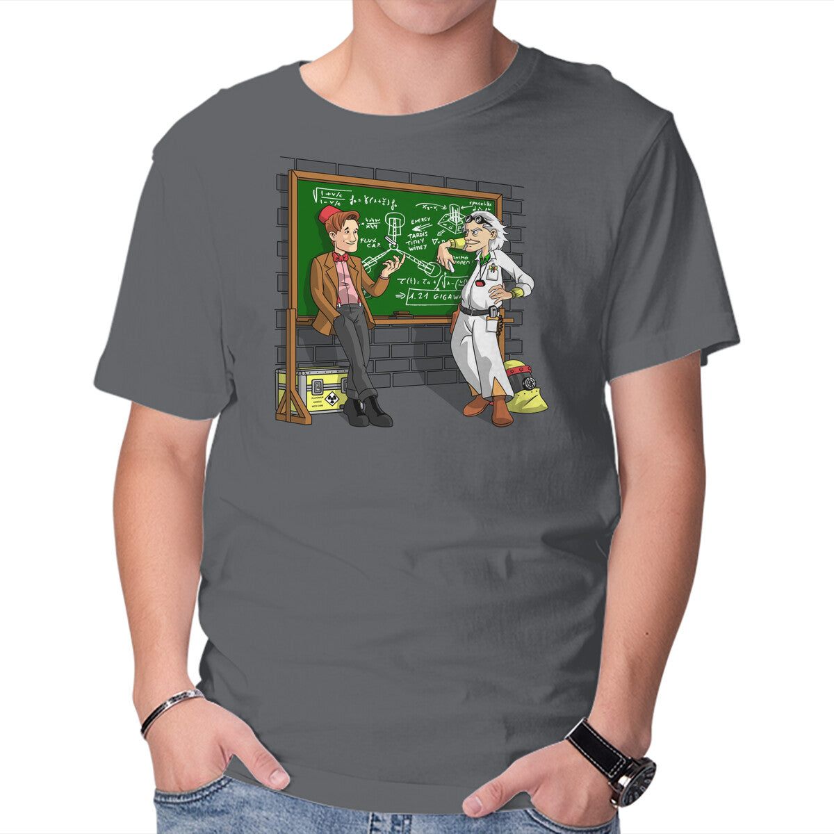 Unisex Crew Neck T-Shirt With A Little Help Graphic Short Sleeve Casual Tee XXXL