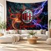 AC Milan Wall Tapestry, Soft Fabric Wall Hanging, Decorative Backdrop For Bedroom Home Wall Art