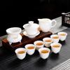 Elegant White Porcelain Gongfu Tea Set