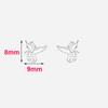 Real 925 Silver Bird Animal MINI Stud Earrings For Women Classic Fine Jewelry Exquisite Accessories