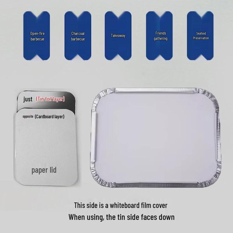 Handun Thickened Rectangular Aluminum Foil Containers with Lids