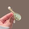 1/4Pcs Women Hair Clips Faux Pearl Decorations Floral Design Secure Fit Hair Pins Lute Shape Hairpins Formal Hairstyle Accessories