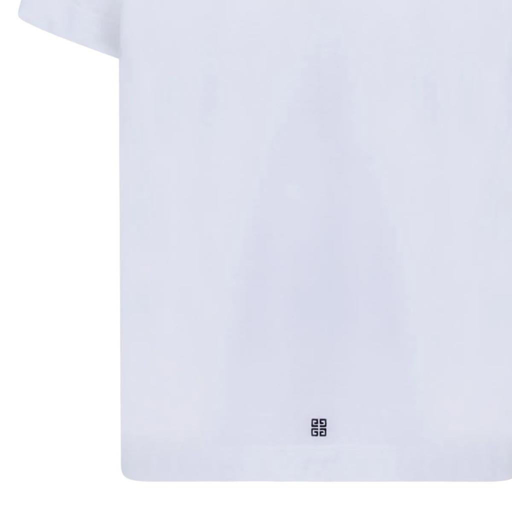 Givenchy T-shirt girocollo con logo ricamato BM71J83YLO100