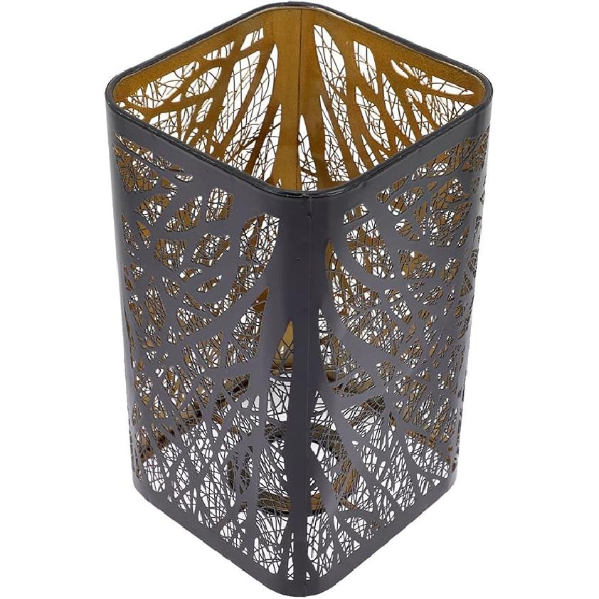 Metal Lamp Shades Hollow Carved Lampshade Iron Lamp Cover Modern Style Decorative Lamp Shade for Table Chandelier Wall Lamp, Flower Carved