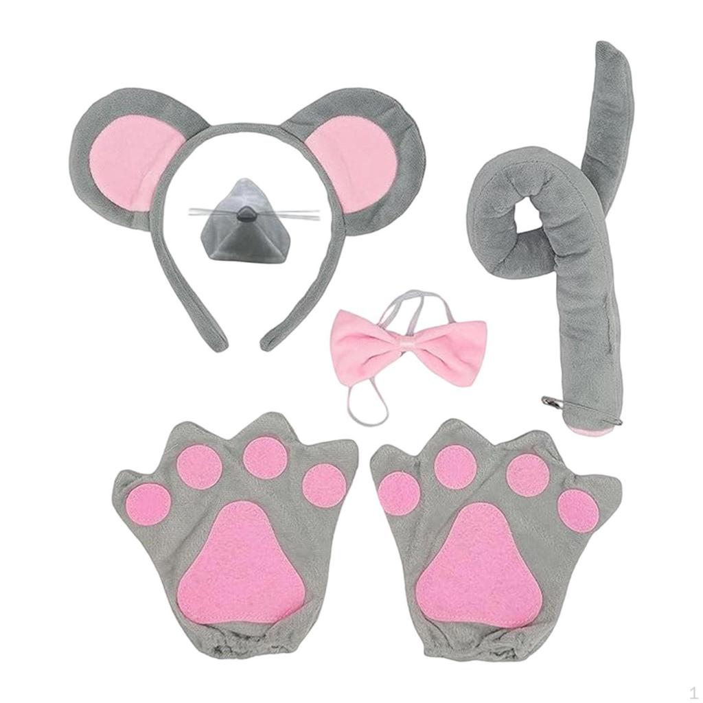 Cute Mouses Ears Headband Animal Dress for Halloween Festival