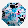 1pc Paw Prints Automatic Opening/Closing Folding Umbrella with 8 Ribs,Windproof Portable Sunshade Umbrella Holiday gift yy260401061