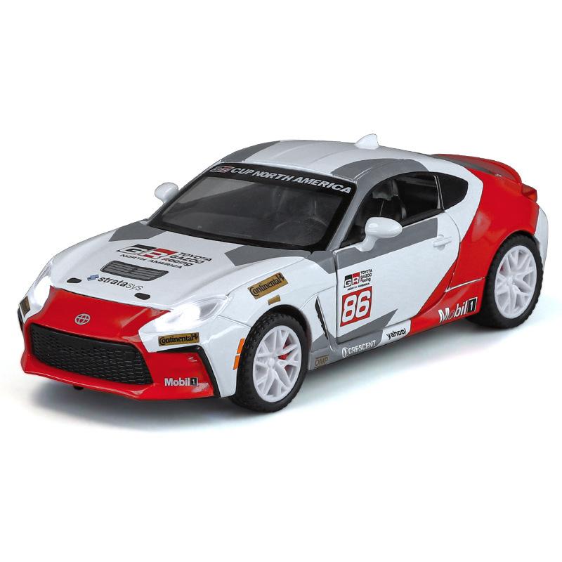 1/32 Scale Toyota GT86 GR86 Mf Ghost 86 Alloy Scale Car Model Diecast Metal Miniature Car Sound and Light Collection Children Toy Car