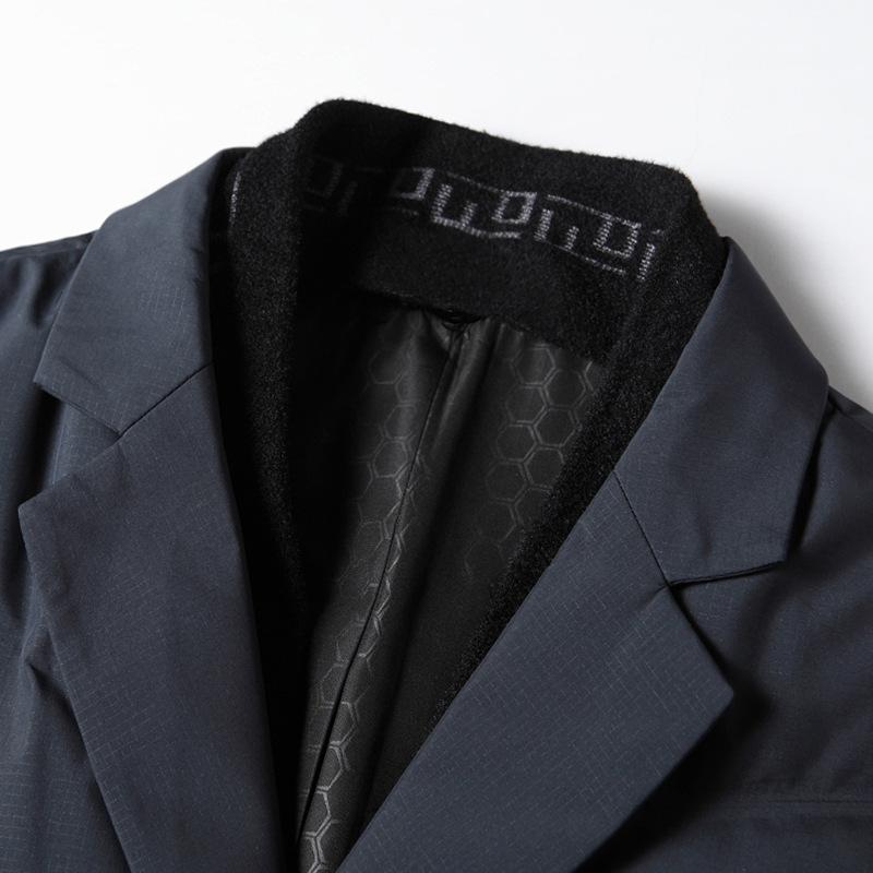 Men's Lightweight Down Jacket with Scarf Collar - Fall/Winter 2025 Collection, Casual Suit Style for Middle-Aged and Young Adults.