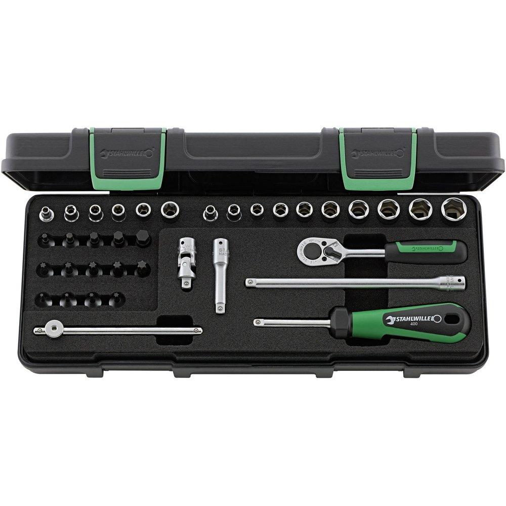 STAHLWILLE Socket Wrench Set with 88TXKN 36-Piece 1/4" Case,