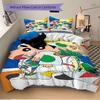 3pcs Crayon Shin-chan Duvet Cover Set - Soft & Breathable Bedding, Includes 1 Duvet Cover and 1/2 Pillowcases (No Insert) yy251107185