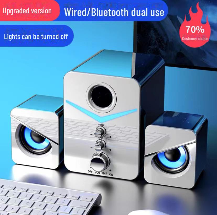 Saida Multimedia Bluetooth Wired Desktop Speaker with Subwoofer