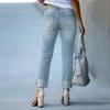 Women's Wide Leg Jeans High Waist Straight Stretch Jeans With Pockets