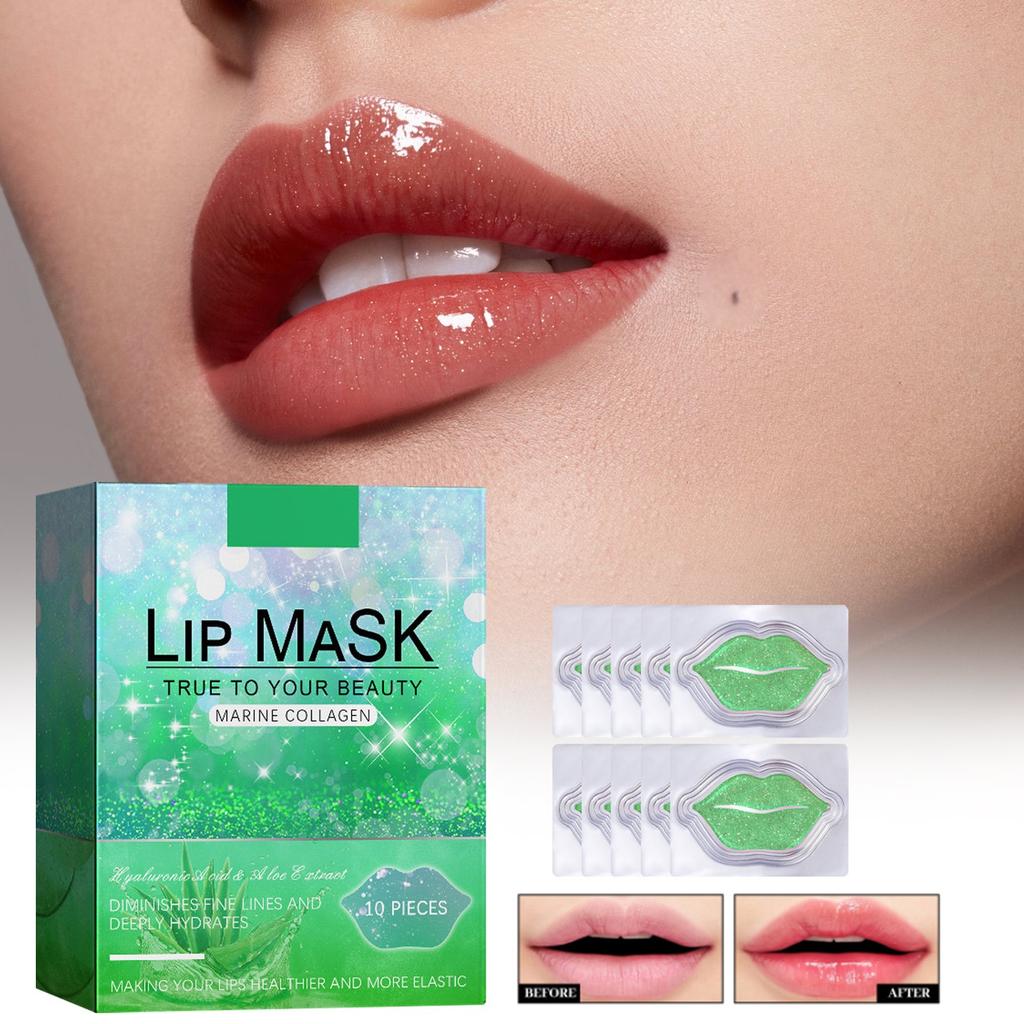 Kollagen-Lippenmaske, feuchtigkeitsspendende Lippenmaske, Peeling abgestorbener Haut, Lippenfalten, Lippenmaskenpflaster, 10 ml