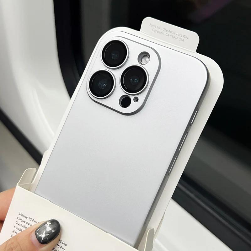 al Color Ultra Thin Matte TPU Case for For Iphone 16 1 14 Plus 13 12 17 Pro Max Glass Camera Protection Shockproof Slim Case