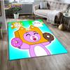 Lankybox Cute Happy Boxy Foxy Rocky Carpet Rug for Bedroom Living Room Home Sofa Decoration,Children Game Large Decor Floor Mat