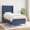 3132055 vidaXL Divan Bed with Mattress Blue 100x200 Cm Fabric