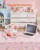 Ice Cream Cart for Kids Pretend Play Ice Cream Shop for Kids Aged 3+ Pink
