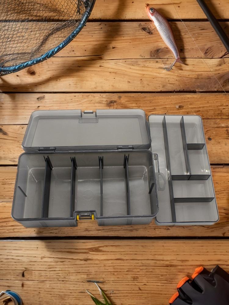 Double Layer Fishing Box Waterproof Plastic Bait Storage Box Lures Hook Minnow Bait Storage Case Multifunctional Fishing Tool