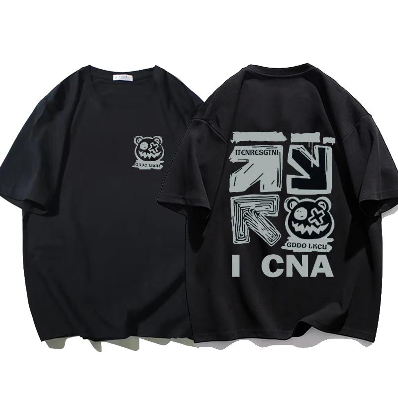 HIP HOP  pánská trička  off white  BAVLNA  Ležérní  High Street  tričko  t shirt men  anime tričko