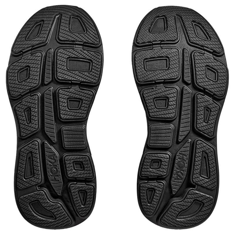 HOKA One One Scarpe da Corsa a Lunga Distanza Traspiranti Resistenti all'Abrasione Basse da Donna Nere Vestibilità Larga Sneakers 1162014-BBLC