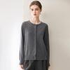 Kangsai Ni Women's 100% Pure Cashmere Round Neck Cardigan - Autumn/Winter Knit Sweater Jacket