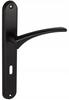 Interior Door Handle, Long Plate for Key, Matt Black