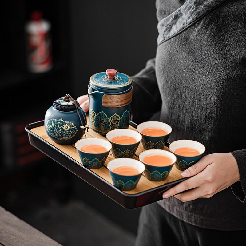 Travel Tea Set Portable Kung Fu Set Outdoor Ceramic Kuaike Cup Company Business Gifts