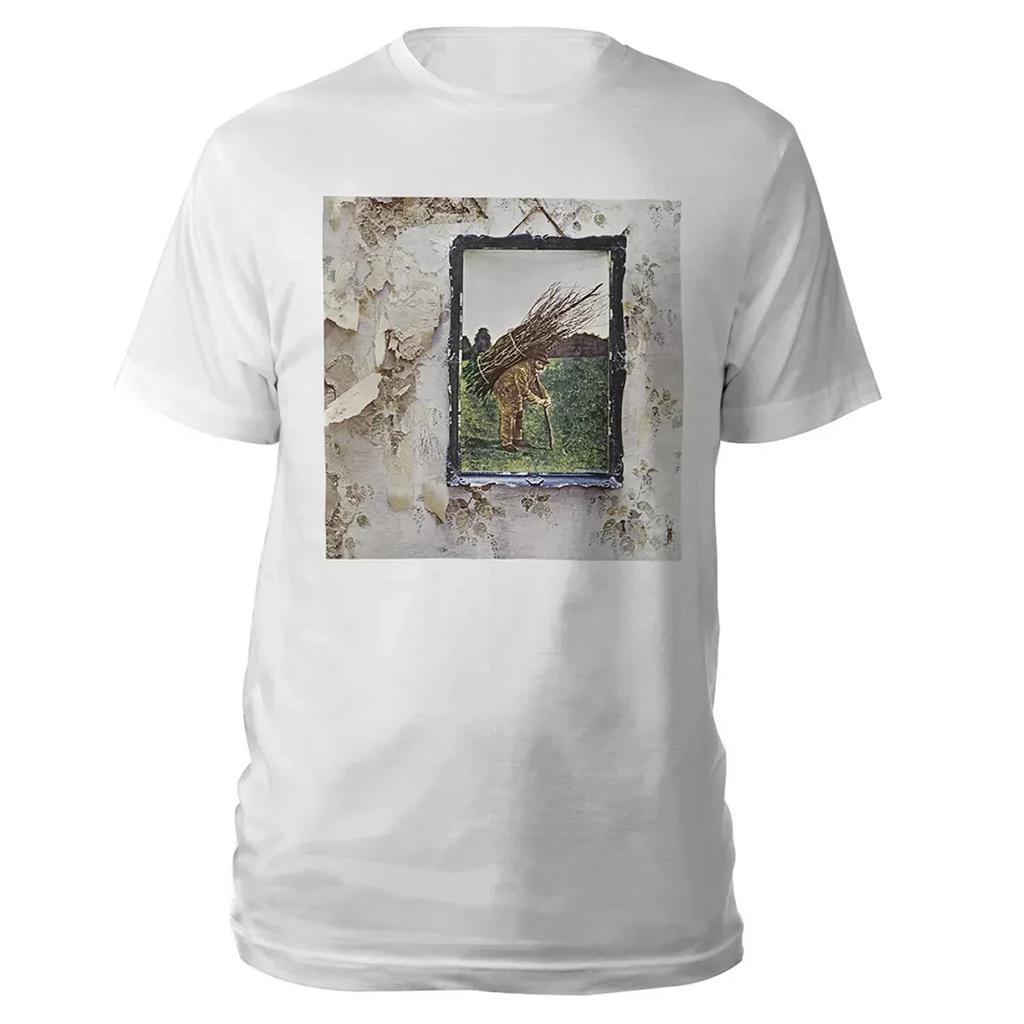 Rock Band Led Zeppelin Men's Cotton Album Graphics Tshirt New Summer Spring Women Oversized Hiphop Y2k Fashion Tshirt