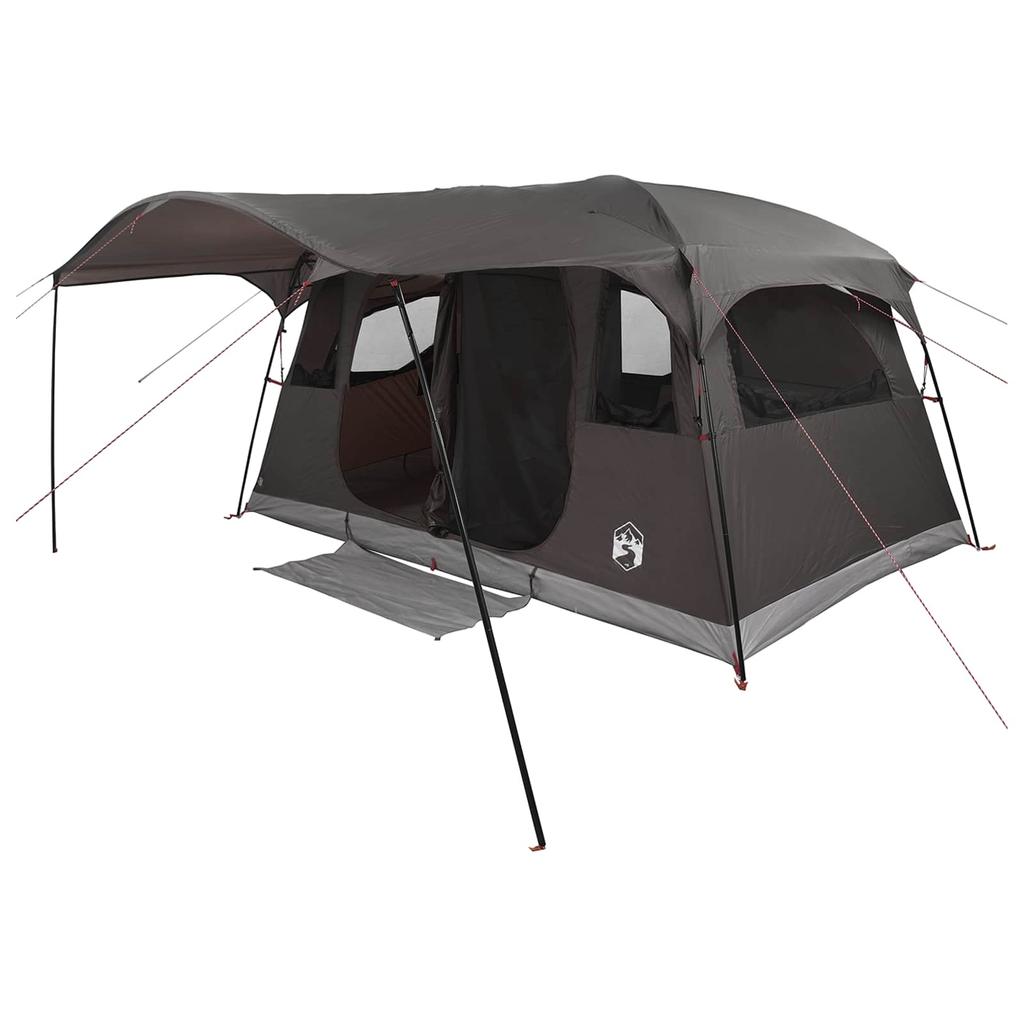 Tunnel Tent Brown Gray 366 x 244 x 198 cm Polyester and Steel