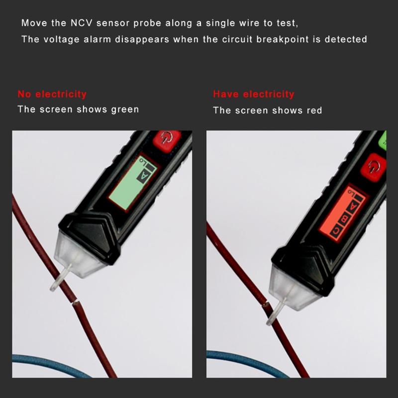 Voltage Tester/Non Contact Voltage Tester Adjustable Sensitivity Voltage Detector Tester Pen Live/Null Wire Tester