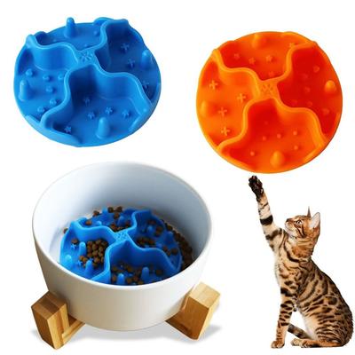 Neuer Silikon-Slow-Feeder-Einsatz Saugknöpfe Rutschfeste Slow-Food-Matte Weicher Slow-Eating-Feeder Verhindert Ersticken