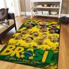 Brazil National Football Team Carpet Rug for Living Room Bedroom Home Sofa Decoration,Kids play Non-slip Floor Mat