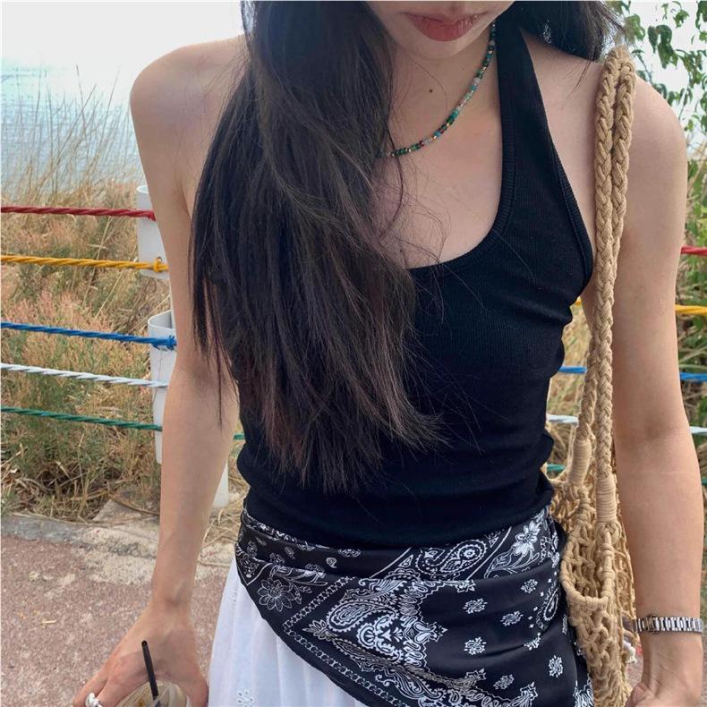 French Paisley Waist Apron Scarf Belt 2025