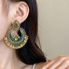 Pendientes de Gancho Piercing Borla Gota de Agua Borla de Cuentas Pendientes de Borla Exagerados Hipster
