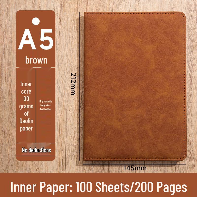 Custom Logo A5 High-End Office Notebook with Premium Cover and Inner Pages
