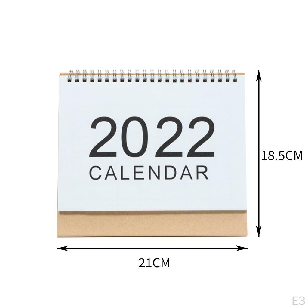 Coil Standing Monthly Planner Wirebound Simple Design Daily Schedule Supplies English Language